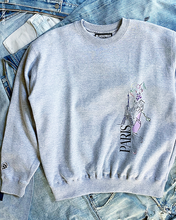 FRUIT WITH PARIS SWEATSHIRT