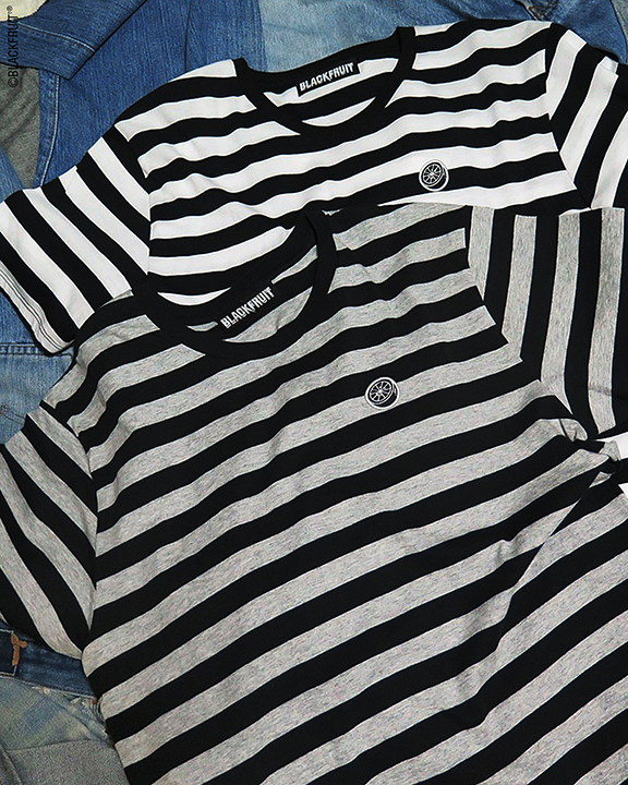 LEMON EMBLEMED BAR STRIPE TEE